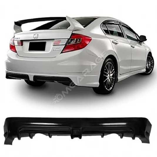 Honda Civic FB7 Mugen RR Arka Ek Plastik Siyah Difüzör 2012-2016 Arka-bodykit-ek-karlık