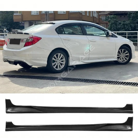 Honda Civic FB7 Custom Yan Marşpiyel Seti Mat Siyah Plastik 2 Adet 2012 2013 2014 2015 2016