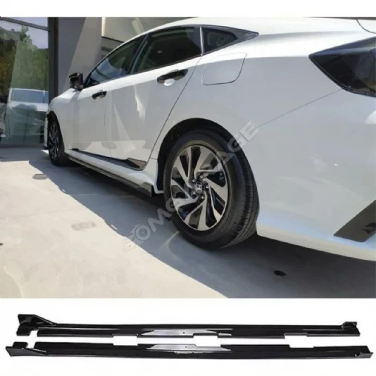 Honda Civic Fc5 Gc400 Yan Marşpiyel Seti Mat Siyah Plastik 2 Adet 2016 2017 2018 2019 2020 2021