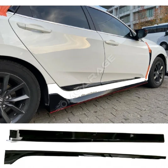 Honda Civic FC5 TypeR Yan Marşpiyel Seti Mat Siyah Plastik 2 Adet 2016 2017 2018 2019 2020 2021