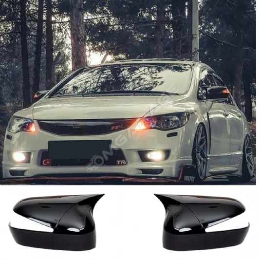 Honda Civic FD6 Batman Yarasa Ayna Kapağı Parlak Siyah ABS 2006 2007 2008 2009 2010 2011