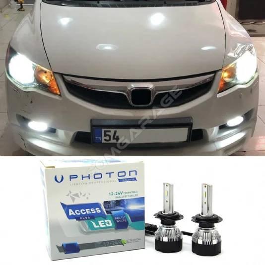 Honda Civic FD6 Led Xenon Kısa Far Ampulü HB4 Access Yeni Seri Beyaz 2006-2012