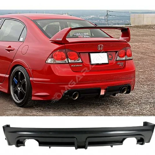 Honda Civic Fd6 Mugen RR Arka Ek Sağ Sol Tek Egzoz Çıkışlı 2006-2011 Arka-bodykit-ek-karlık