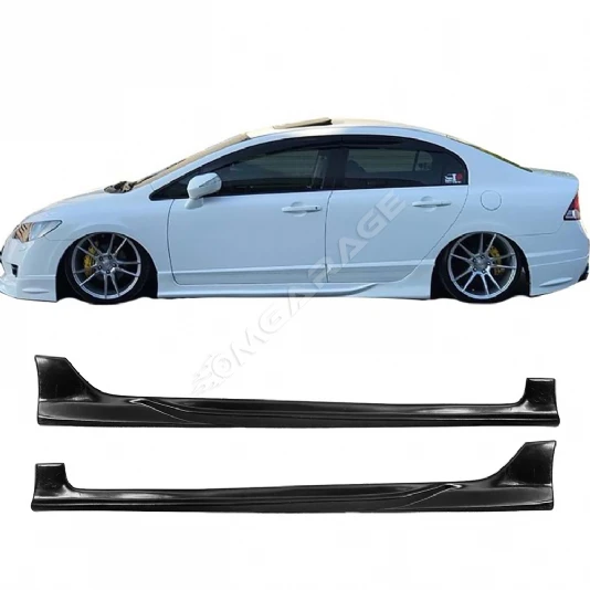 Honda Civic FD6 Custom Yan Marşpiyel Seti Mat Siyah Plastik 2 Adet 2006 2007 2008 2009 2010 2011