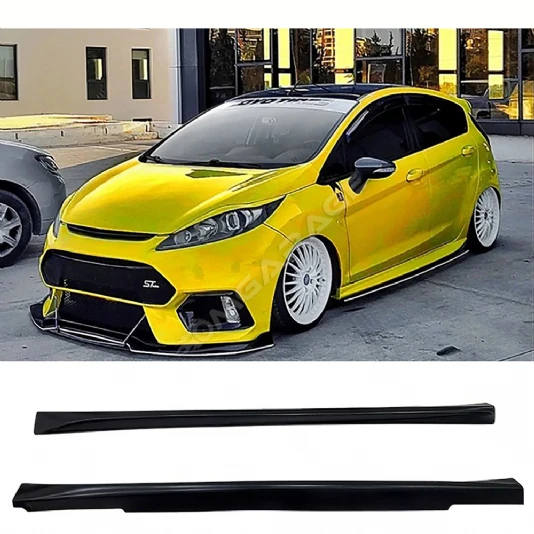 Ford Fiesta Mk6 Aero Yan Marşpiyel Seti Mat Siyah Plastik 2 Adet 2008-2017