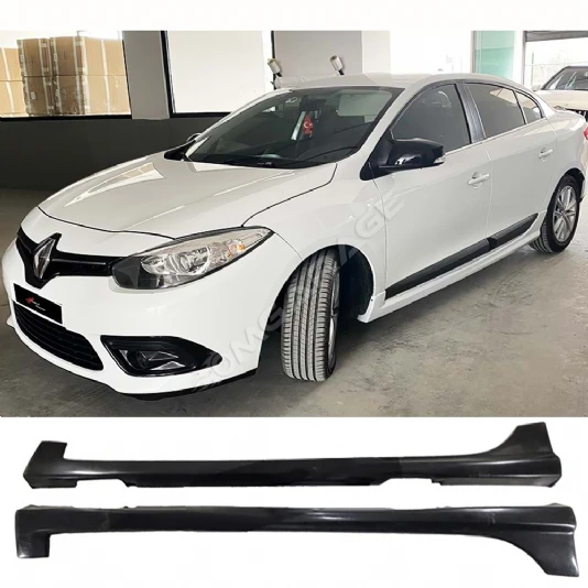 Renault Fluence Yan Marşpiyel Seti Mat Siyah Plastik 2 Adet 2009 2010 2011 2012 2013 2014 2015 2016