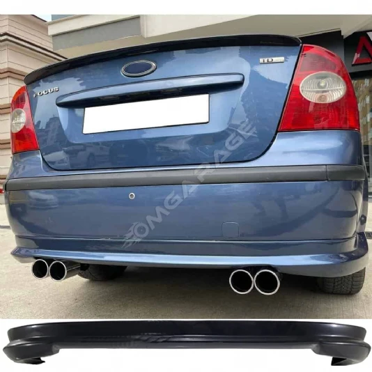 Ford Focus 2 Sedan Arka Ek Plastik Siyah Difüzör 2004 2005 2006 2007 2008 Arka-difizör-bodykit-ek