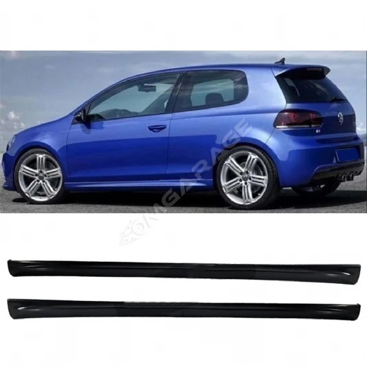 Vw Golf 6 R Yan Marşpiyel Seti Mat Siyah Plastik 2 Adet 2008 2009 2010 2011 2012