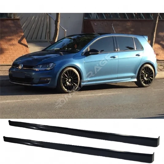 Vw Golf 7 R Yan Marşpiyel Seti Mat Siyah Plastik 2 Adet 2012-2019
