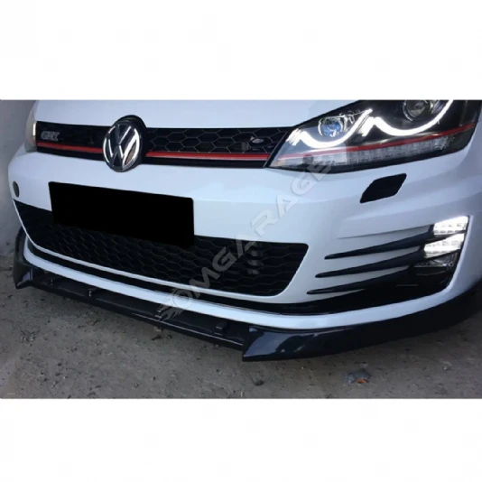 Vw Golf 7 Boynuzlu Ön Lip Plastik Parlak Siyah karlık-ön-ek-bodykit