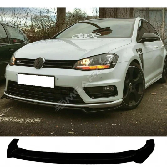 Vw Golf 7 R Tampon Ön Lip Plastik Parlak Siyah karlık-ön-ek-bodykit 2012 2013 2014 2015 2016 2017