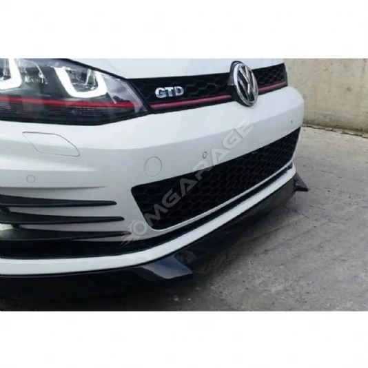 Vw Golf 7 R-Line Boynuzlu Ön Lip Plastik Parlak Siyah karlık-ön-ek-bodykit