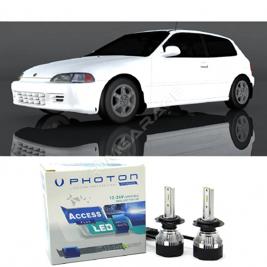 Honda Civic Uzun + Kısa Far Ampulü H4 Access Yeni Seri Beyaz 1992-1995