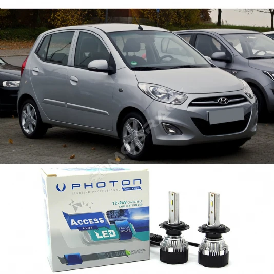 Hyundai i10 Uzun + Kısa Far Ampulü H4 Access Yeni Seri Beyaz 2007-2013