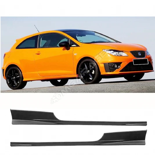 Seat İbiza Mk4 2Kapı Cupra Yan Marşpiyel Seti Mat Siyah Plastik 2 Adet 2008-2017