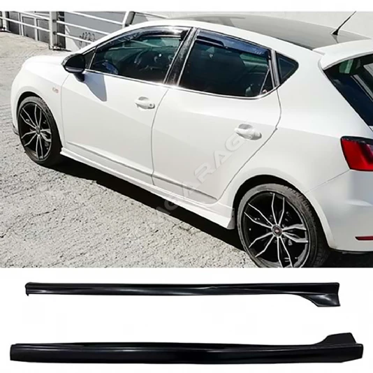 Seat İbiza Mk4 4Kapı Cupra Yan Marşpiyel Seti Mat Siyah Plastik 2 Adet 2008-2017