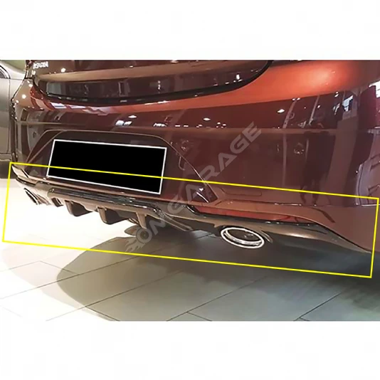 Opel insignia B Opc Difüzör Difizör Plastik Parlak Siyah Egzoz Görünüm 2017 - 2023 Arka-difizör-bodykit-ek