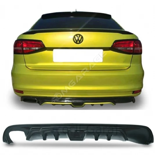 Vw Jetta Mk6 Custom Difüzör Difizör Plastik Parlak Siyah 2014 2015 2016 2017 2018 Arka-difizör-bodykit-ek