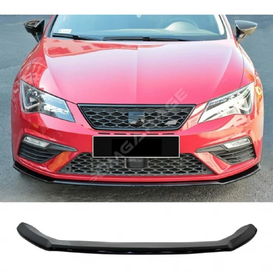 Seat Leon Mk3.5 Cupra Ön Lip Plastik Parlak Siyah karlık-ön-ek-bodykit 2017 2018 2019 2020