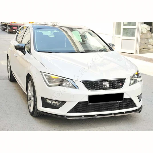 Seat Leon Mk3 FR Ön Lip Plastik Parlak Siyah karlık-ön-ek-bodykit 2012 2013 2014 2015 2016