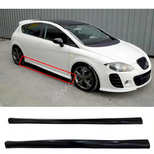 Seat Leon Mk2 Yan Marşpiyel Seti Mat Siyah Plastik 2 Adet 2006 2007 2008 2009 2010 2011 2012