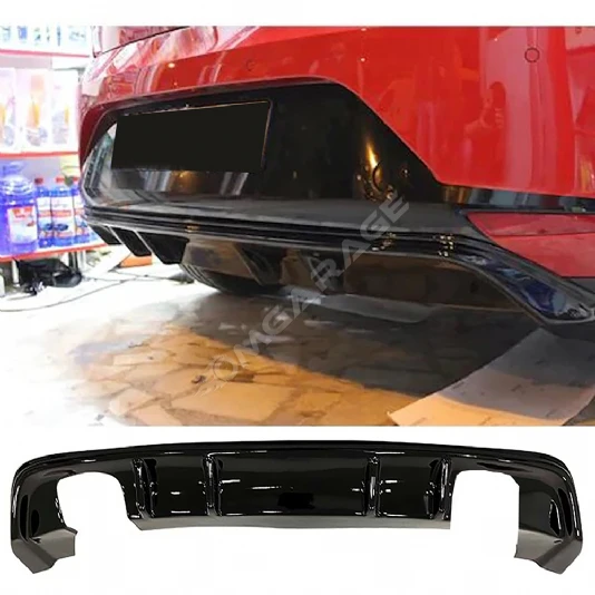 Seat Leon Mk3 FR Difüzör Difizör Plastik Parlak Siyah Sağ Sol Çift 2012-2016 Arka-bodykit-ek-karlık