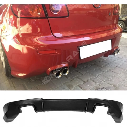 Mazda 3 Arka Ek Plastik Siyah Difüzör Arka-bodykit-ek-karlık