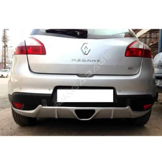 Renault Megane 3 RS Difüzör Coupe Uyumlu Parlak Siyah Plastik Egzoz Görünüm Arka-difizör-bodykit-ek