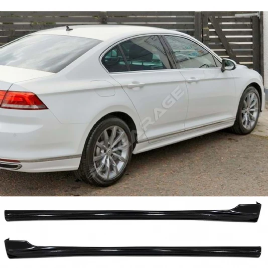 Vw Passat B8 R Line Yan Marşpiyel Seti Mat Siyah Plastik 2 Adet 2015 2016 2017 2018 2019