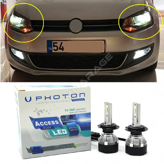Vw Polo Mk5 Led Xenon Sis Farı Ampulü H8 Access Yeni Seri Beyaz 2009-2017