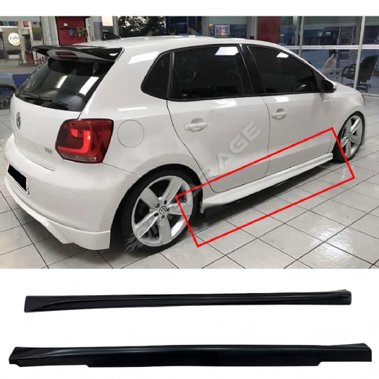 Vw Polo Mk5 Aero Yan Marşpiyel Seti Mat Siyah Plastik 2 Adet 2009-2017