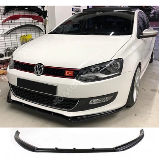 Vw Polo Mk5 Ön Lip Plastik Parlak Siyah karlık-ön-ek-bodykit 2009 - 2017