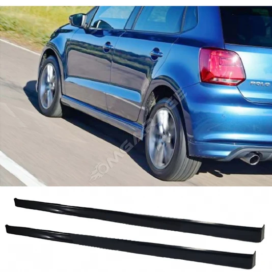 Vw Polo Mk5 R Line Yan Marşpiyel Seti Mat Siyah Plastik 2 Adet 2009-2017