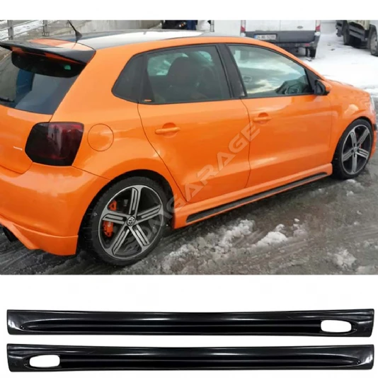 Vw Polo Mk5 Rieger Yan Marşpiyel Seti Mat Siyah Plastik 2 Adet 2009-2017