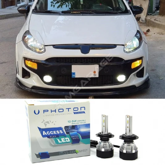 Fiat Punto Grande Led Xenon Uzun + Kısa Far Ampulü H4 Access Yeni Seri Beyaz
