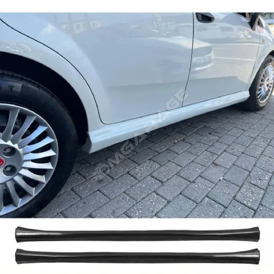 Fiat Punto Düz Yan Marşpiyel Seti Mat Siyah Plastik 2 Adet 2012 2013 2014 2015 2016 2017 2018