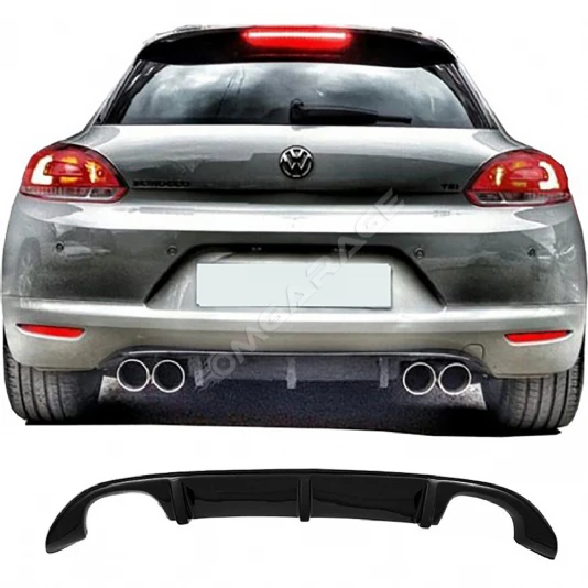 Vw Scirocco Mk1 Difüzör Difizör Plastik Parlak Siyah Sağ Sol Çiftli 2008-2013 Arka-bodykit-ek-karlık