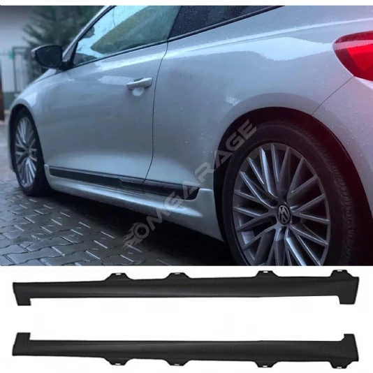 Vw Scirocco R Yan Marşpiyel Seti Mat Siyah Plastik 2 Adet 2008 -2017