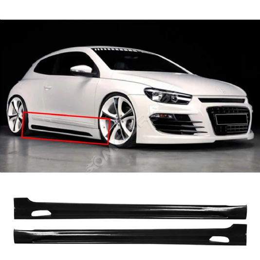 Vw Scirocco Rieger Yan Marşpiyel Seti Mat Siyah Plastik 2 Adet 2008-2017