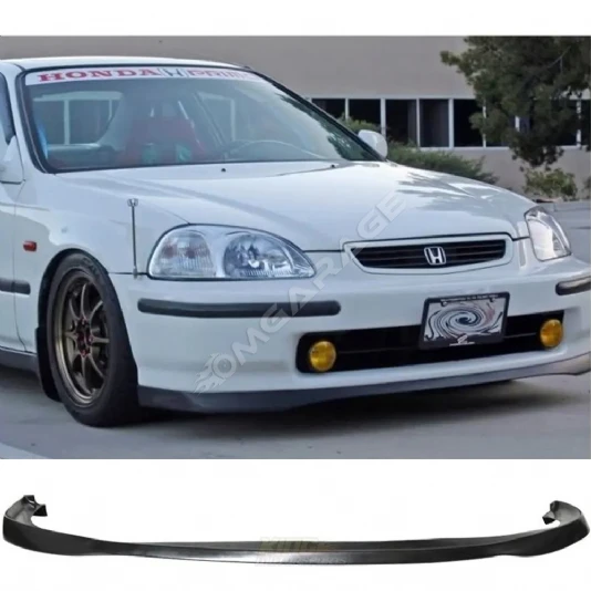 Honda Civic Sir Ön Lip Plastik Parlak Siyah karlık-ön-ek-bodykit 1996 1997 1998 Makyajsız Kasa