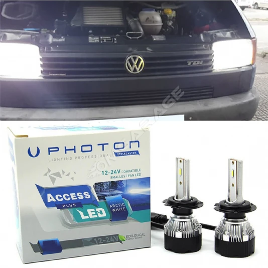 Vw Transporter T4 Led Xenon Uzun + Kısa Far Ampulü H4 Access Yeni Seri Beyaz