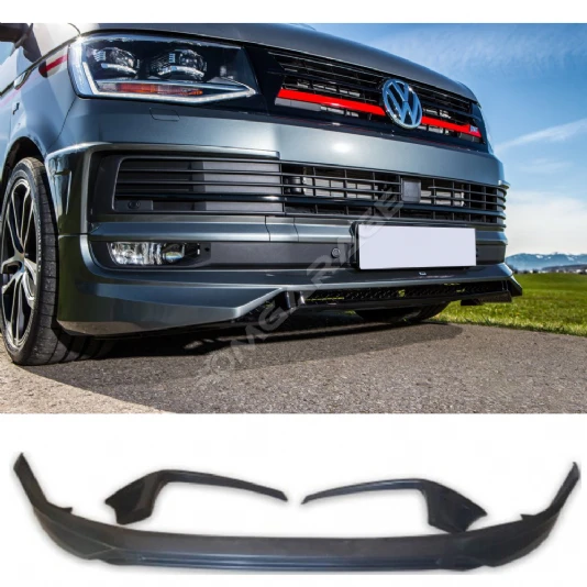 Vw Transporter T7 ABT 3 Parça Ön Ek Plastik Siyah karlık-ön-ek-bodykit 2016 2017 2018 2019 2020 2021