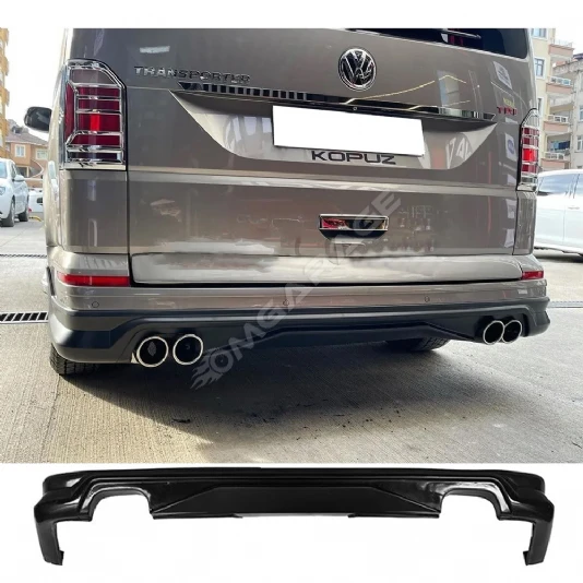 Vw Transporter T7 ABT Arka Ek Plastik Siyah Difüzör Arka-bodykit-ek-karlık