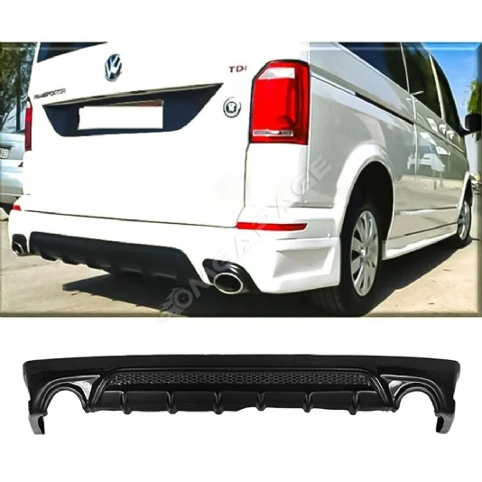 Vw Transporter T7 Izgaralı Arka Ek Mat Siyah Plastik Arka-bodykit-ek-karlık