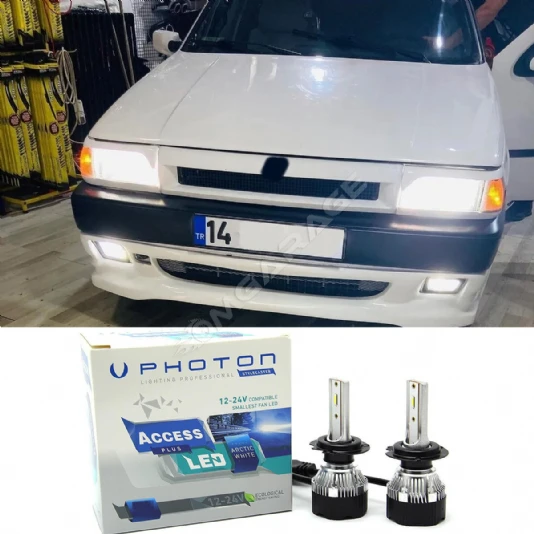 Fiat Uno Led Xenon Uzun + Kısa Far Ampulü H4 Access Yeni Seri Beyaz