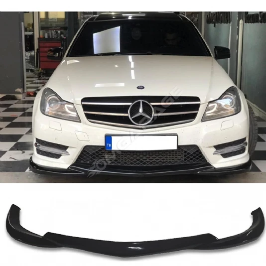 Mercedes W204 C180 Ön Lip Plastik Parlak Siyah ön-ek-bodykit 2011 2012 2013 2014 Makyajlı Kasa