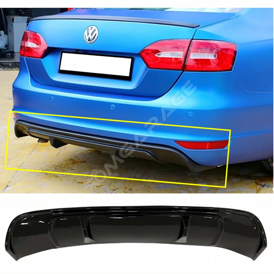 Vw Jetta Mk6 R Difüzör Difizör Plastik Parlak Siyah 2010 2011 2012 2013 2014 Arka-bodykit-ek-karlık
