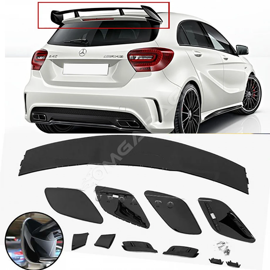 Mercedes A W176 İthal Spoiler Parlak Siyah Plastik Spoyler 2012-2018
