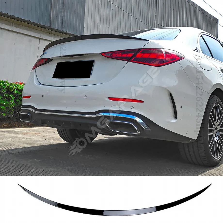 Mercedes C W206 Bagaj Üstü İthal Spoiler Parlak Siyah Plastik Spoyler 2021+