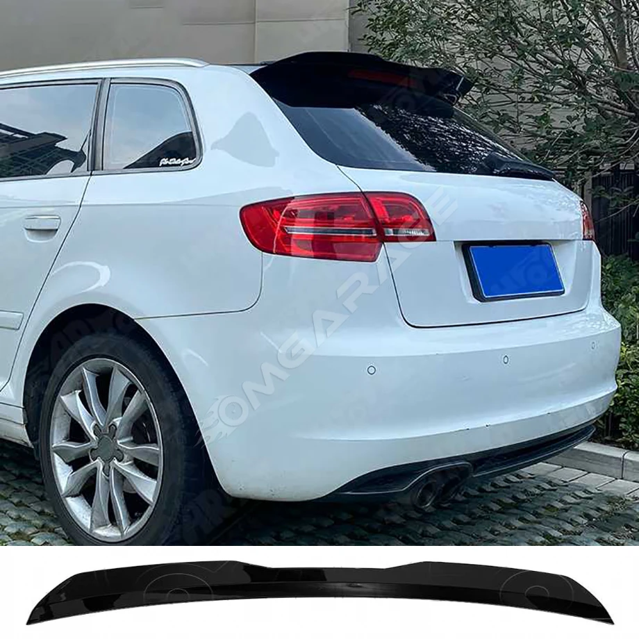 Audi A3 HB 4 Kapı İthal Spoiler Parlak Siyah Plastik Spoyler 2010-2013